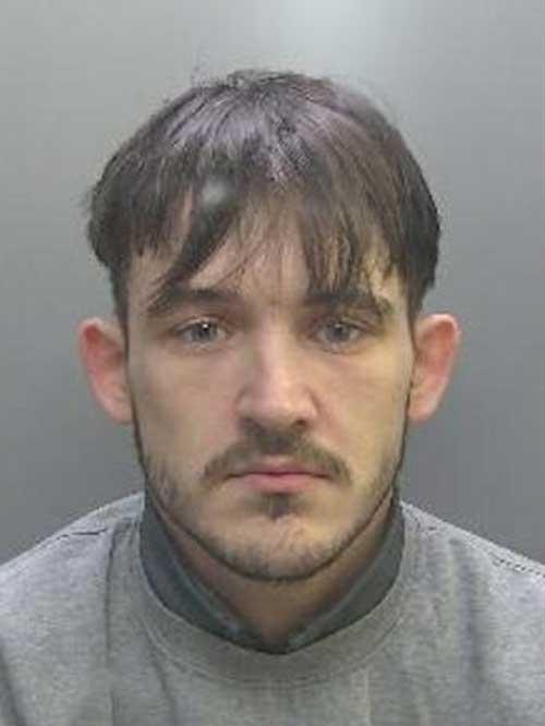 Mugshot 3: Police mugshot of Luke Wall with a neutral expression, photographed under harsh custody lighting against a blank wall.