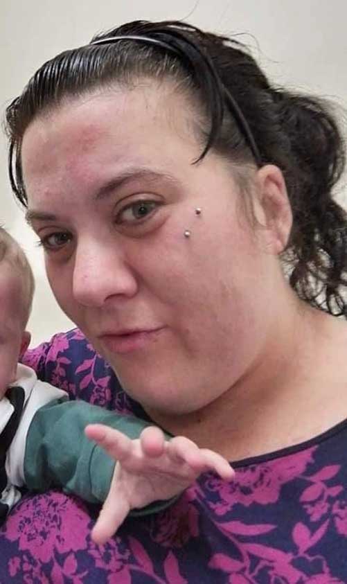 Dog killer! Stephanie Wilson from Stanley, County Durham locked a black Labrador inside a crate and left him to starve to death.